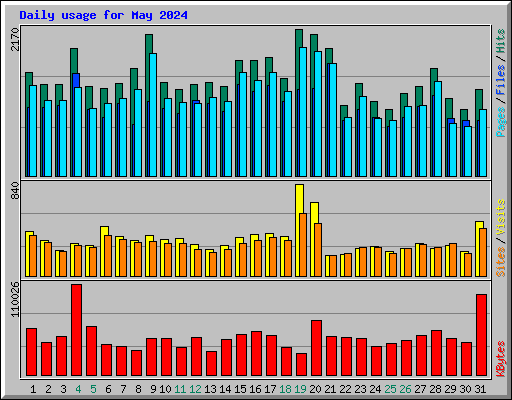 Daily usage for May 2024