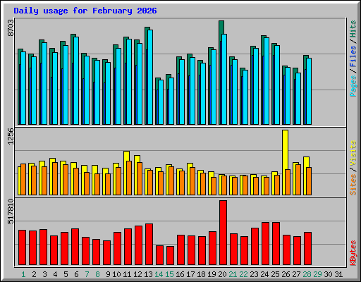 Daily usage for February 2026