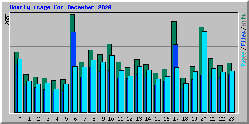 Hourly usage for December 2020