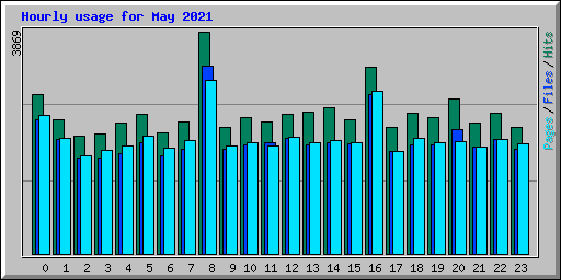 Hourly usage for May 2021