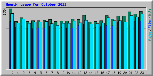 Hourly usage for October 2022