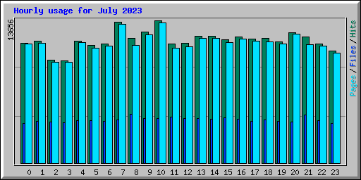 Hourly usage for July 2023